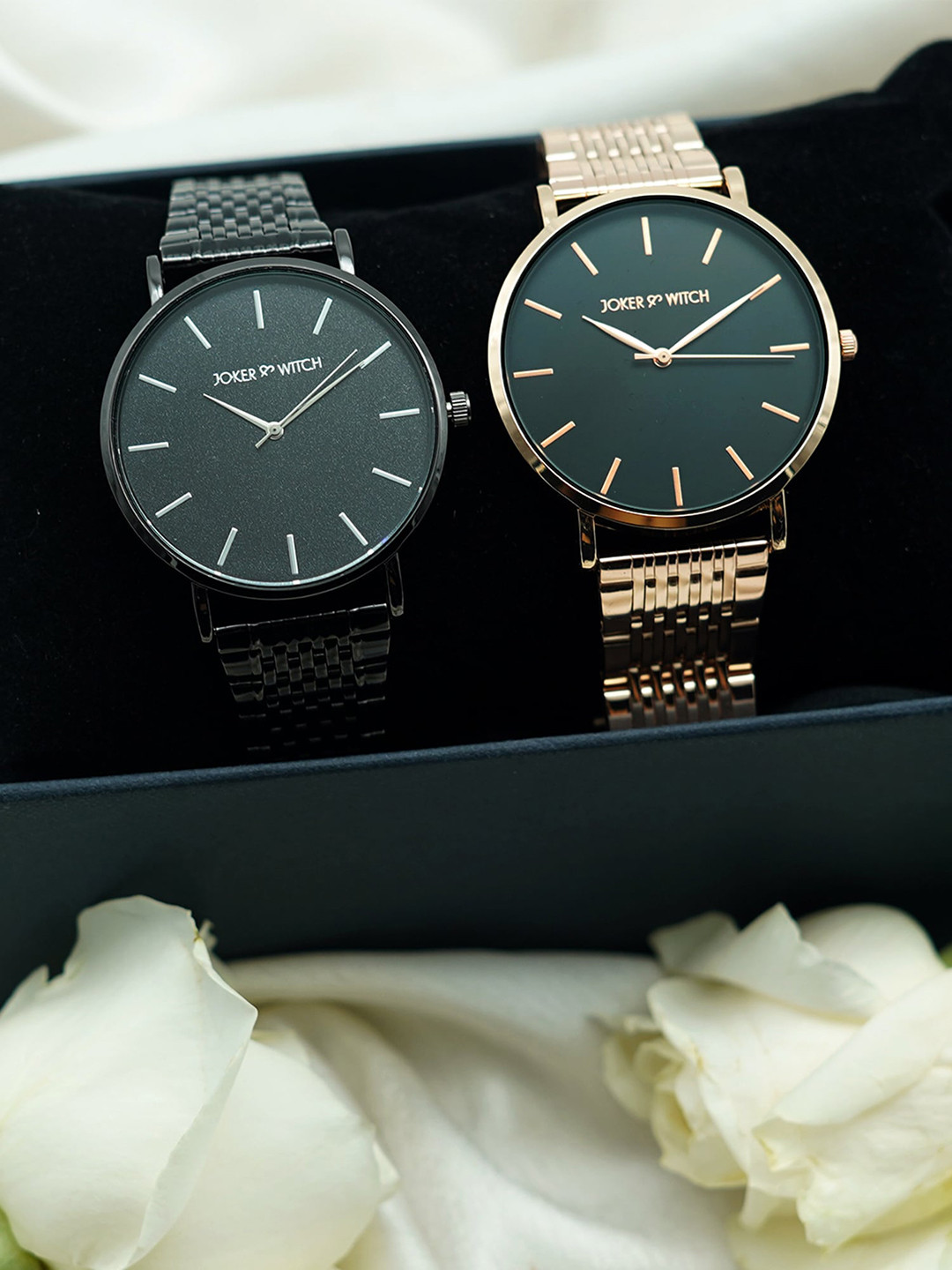 JOKER & WITCH Unisex Lu & Will Couple Watch Gift Set JWCW220