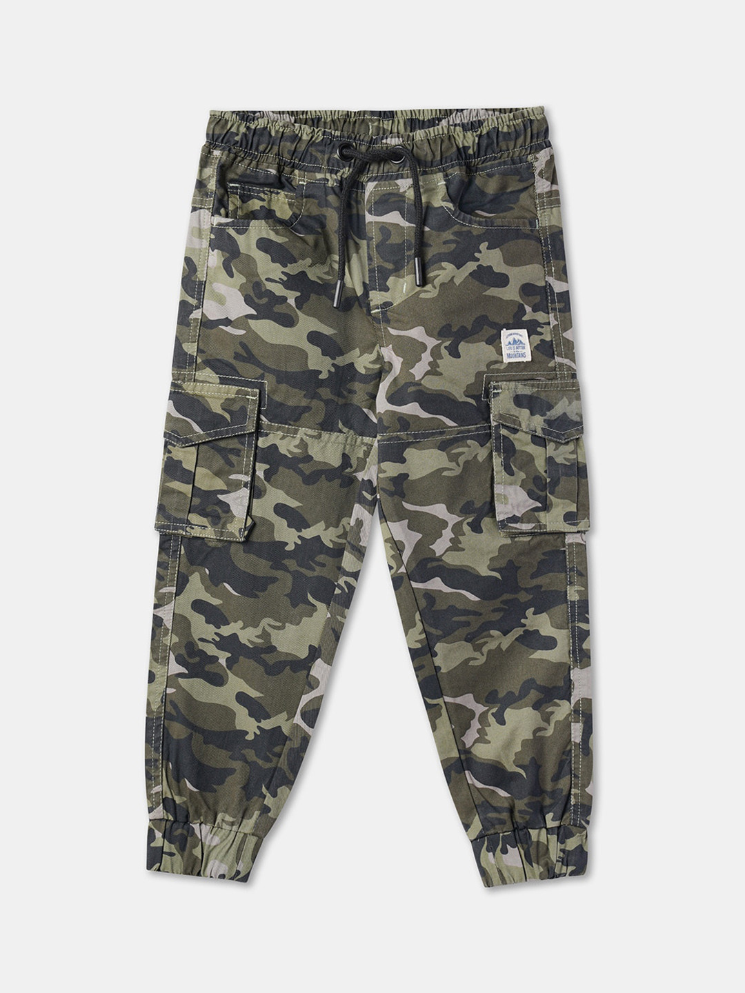 R&B Boys Camouflage Printed Smart Cargos Trousers