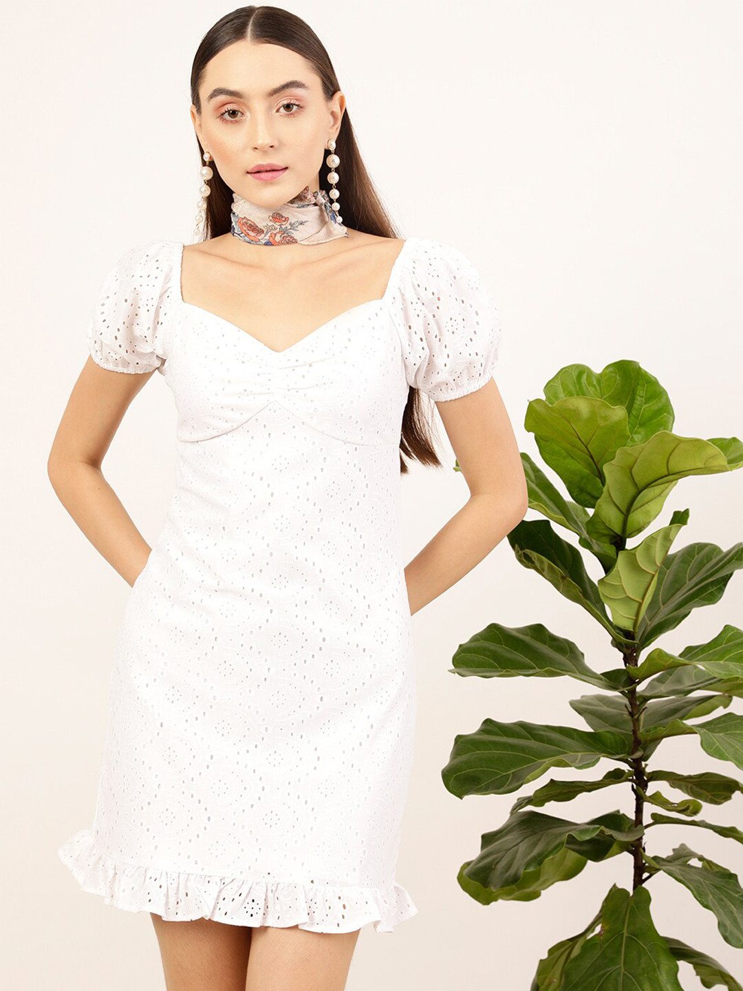 STREET 9 Sweeteart Neck Puff Neck Mini Dress