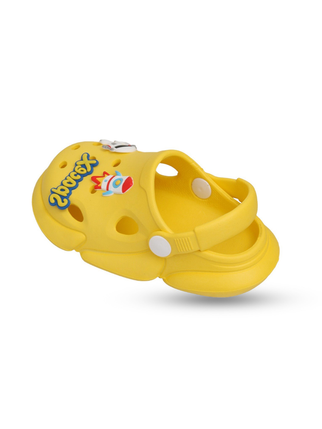Yellow Bee Boys Space-X Motifs Rubber Clogs