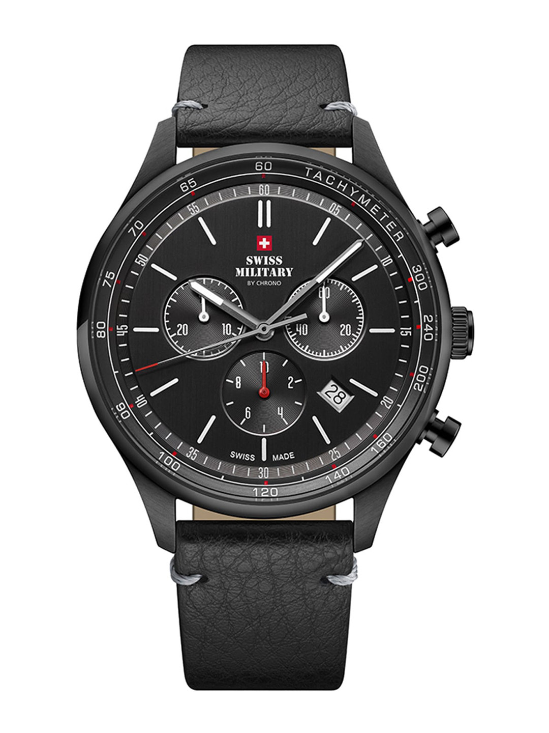 Swiss Military by Chrono Men Black Dial Swiss Made Watch- SM34081.10
