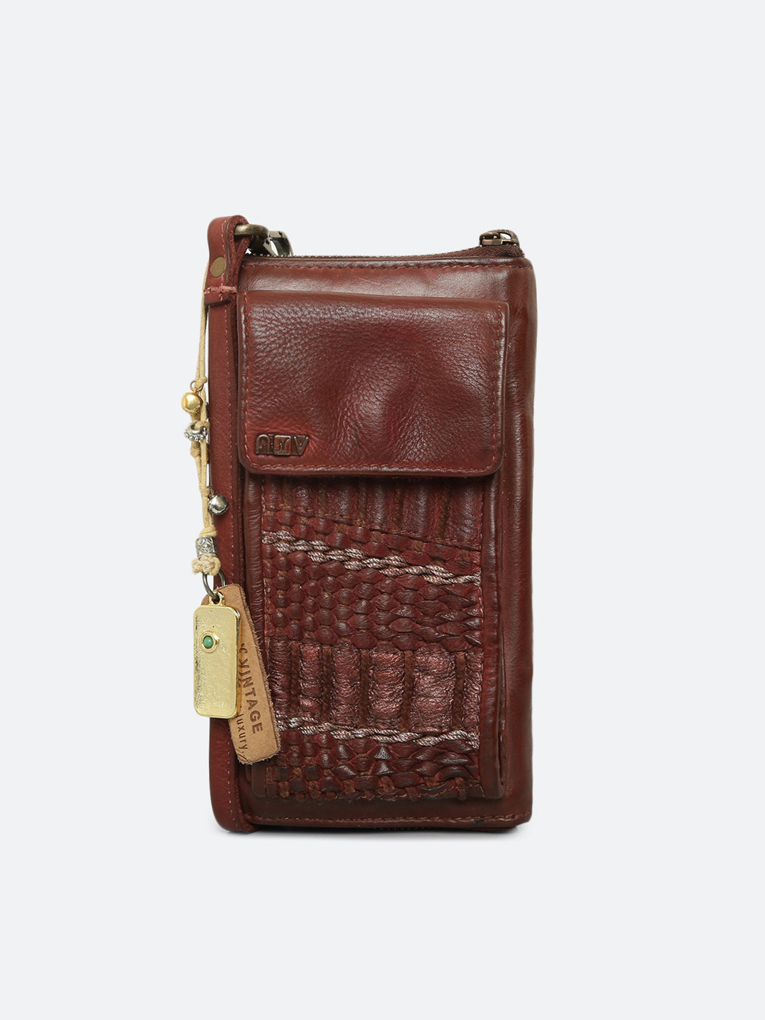 ART N VINTAGE Leather Mobile Pouch