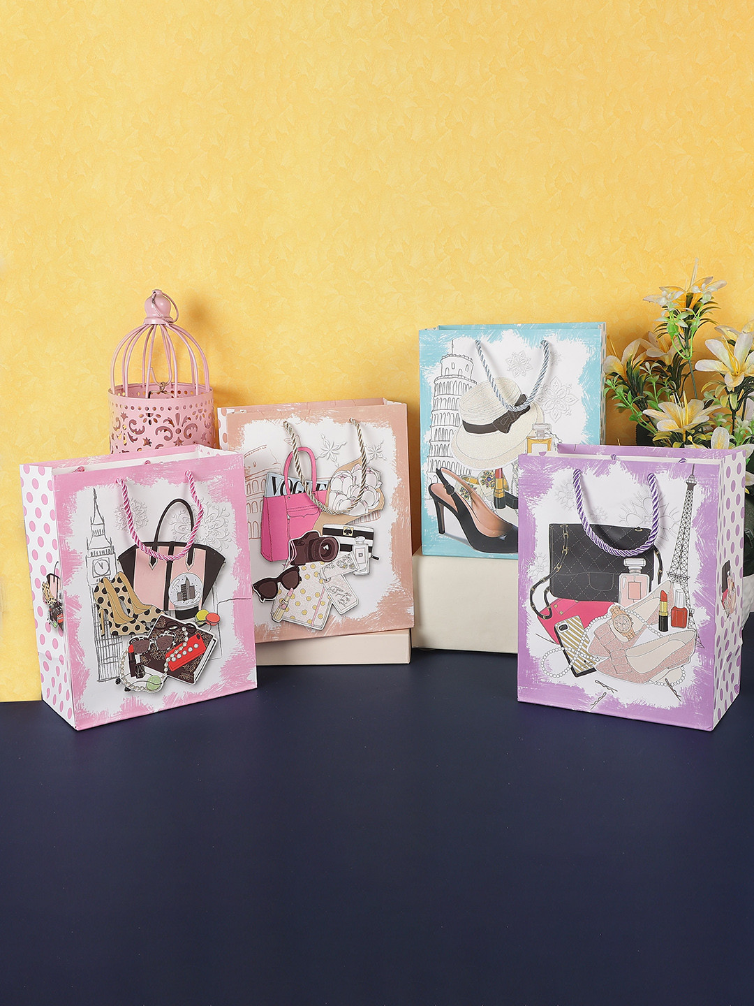 CHOCOZONE Set of 12 Printed Paper Return Gift Bags