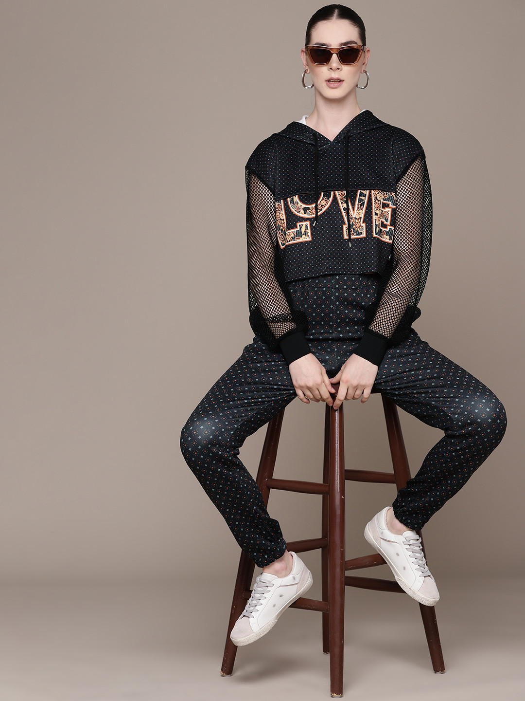 Label Ritu Kumar Printed Sweatshirt With Joggers