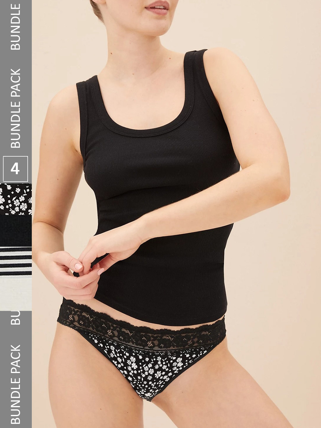 Marks & Spencer Pack of 5 Self Design Basic Briefs