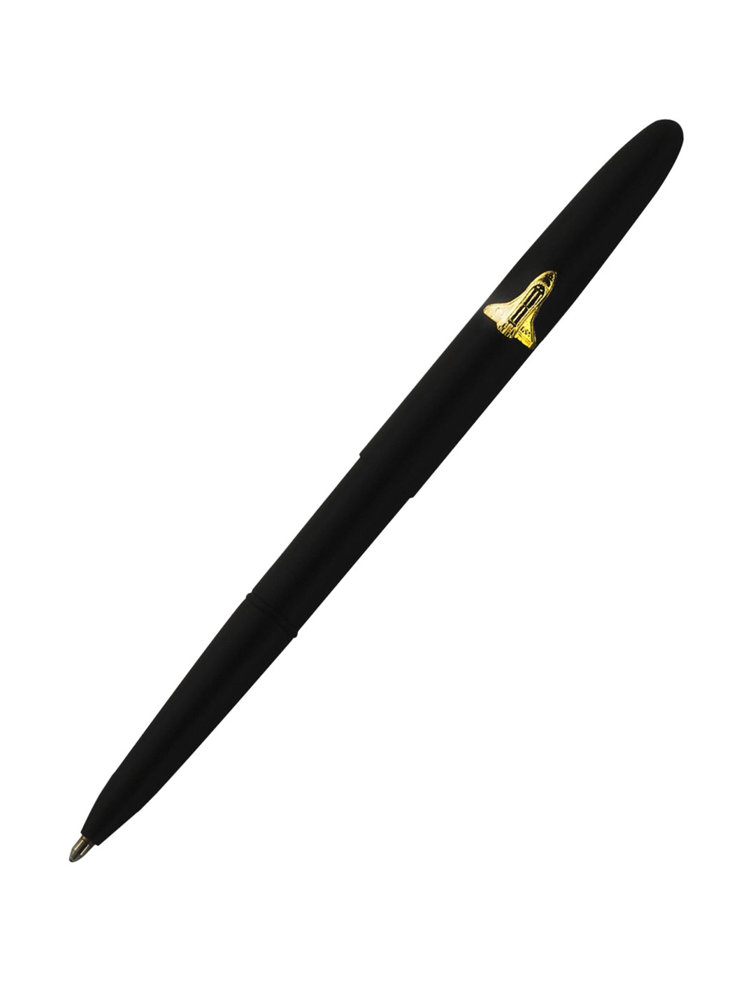 Fisher Space Black Bullet With Shuttle Emblem Ballpoint Pen
