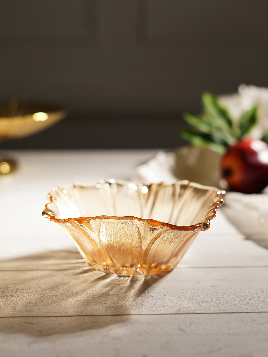 Pure Home and Living Brown Textured Glass Decorative Bowls