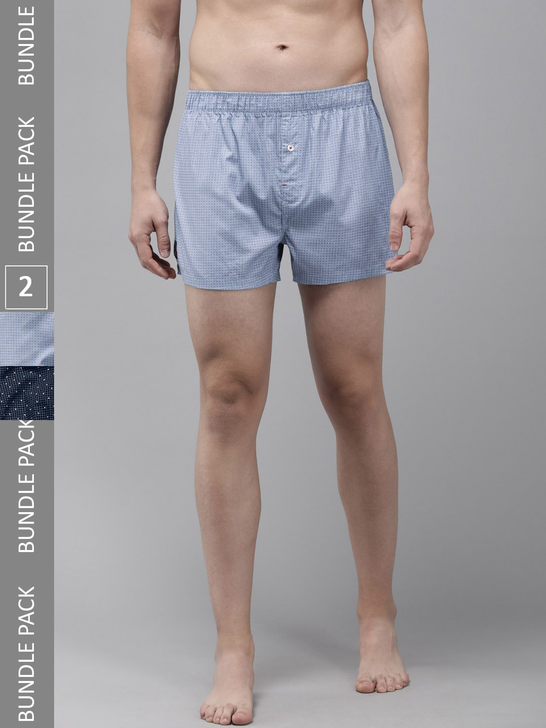 THE BEAR HOUSE Pack Of 2 Assorted Cotton Boxers TBH-GUEPE-R