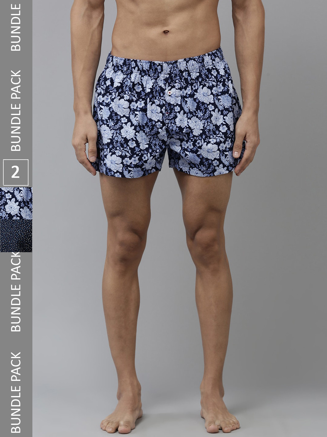 THE BEAR HOUSE Pack Of 2 Assorted Cotton Boxers TBH-CAFARD-R