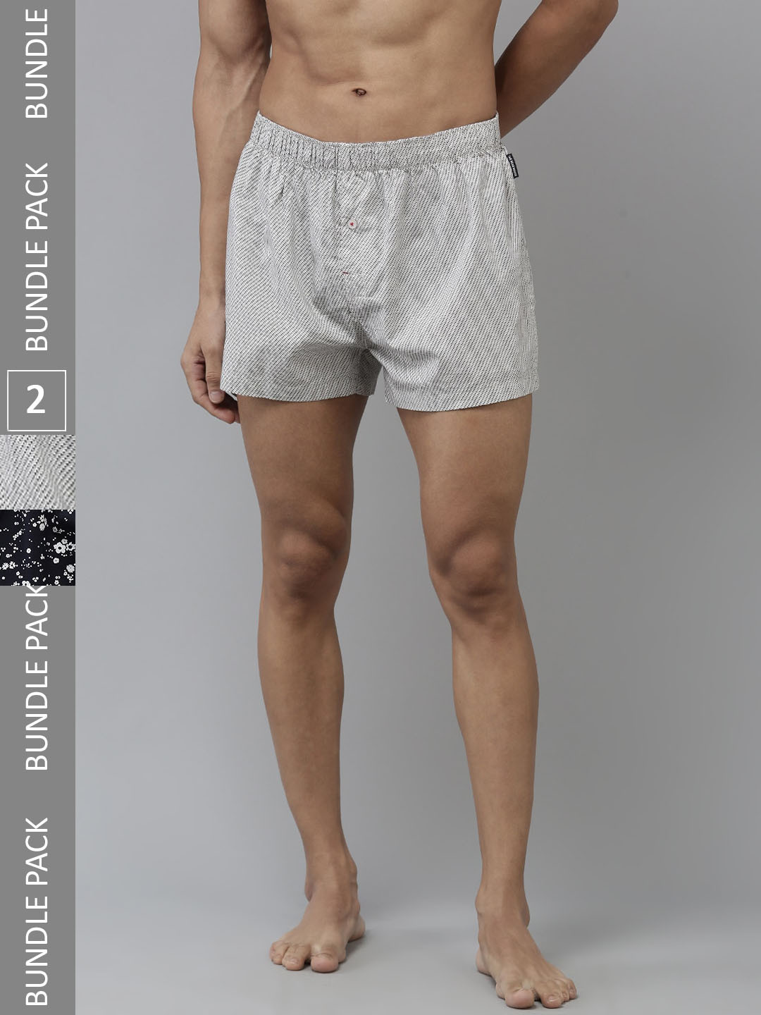 THE BEAR HOUSE Pack Of 2 Assorted Cotton Boxers TBH-BLAT-R