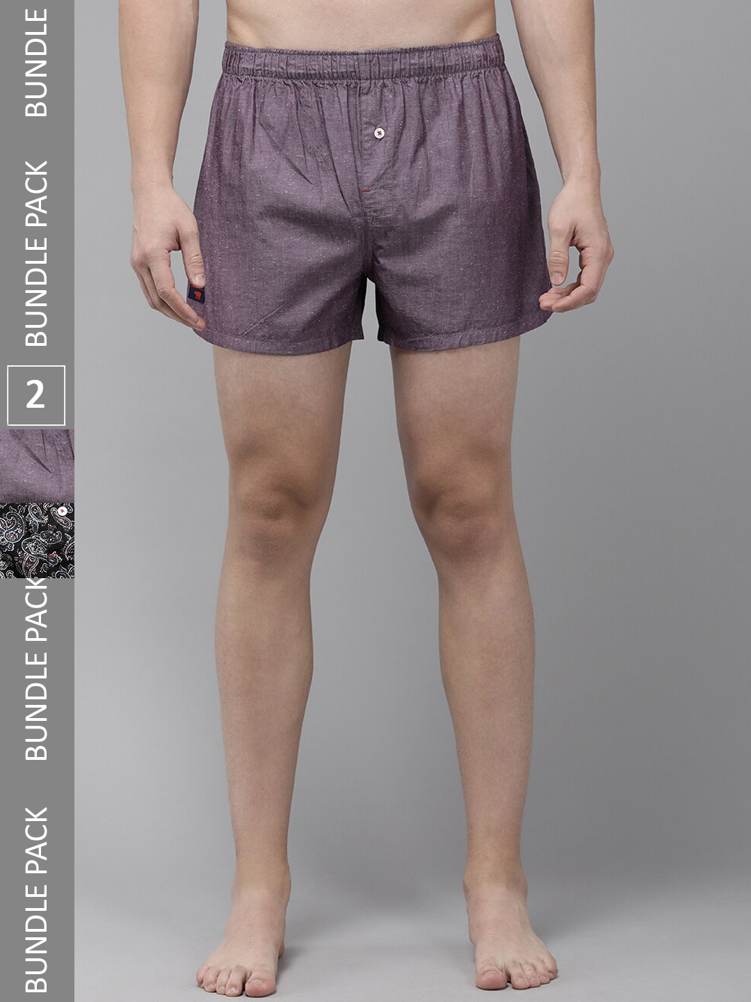 THE BEAR HOUSE Pack Of 2 Assorted Cotton Boxers TBH-ARANA-R