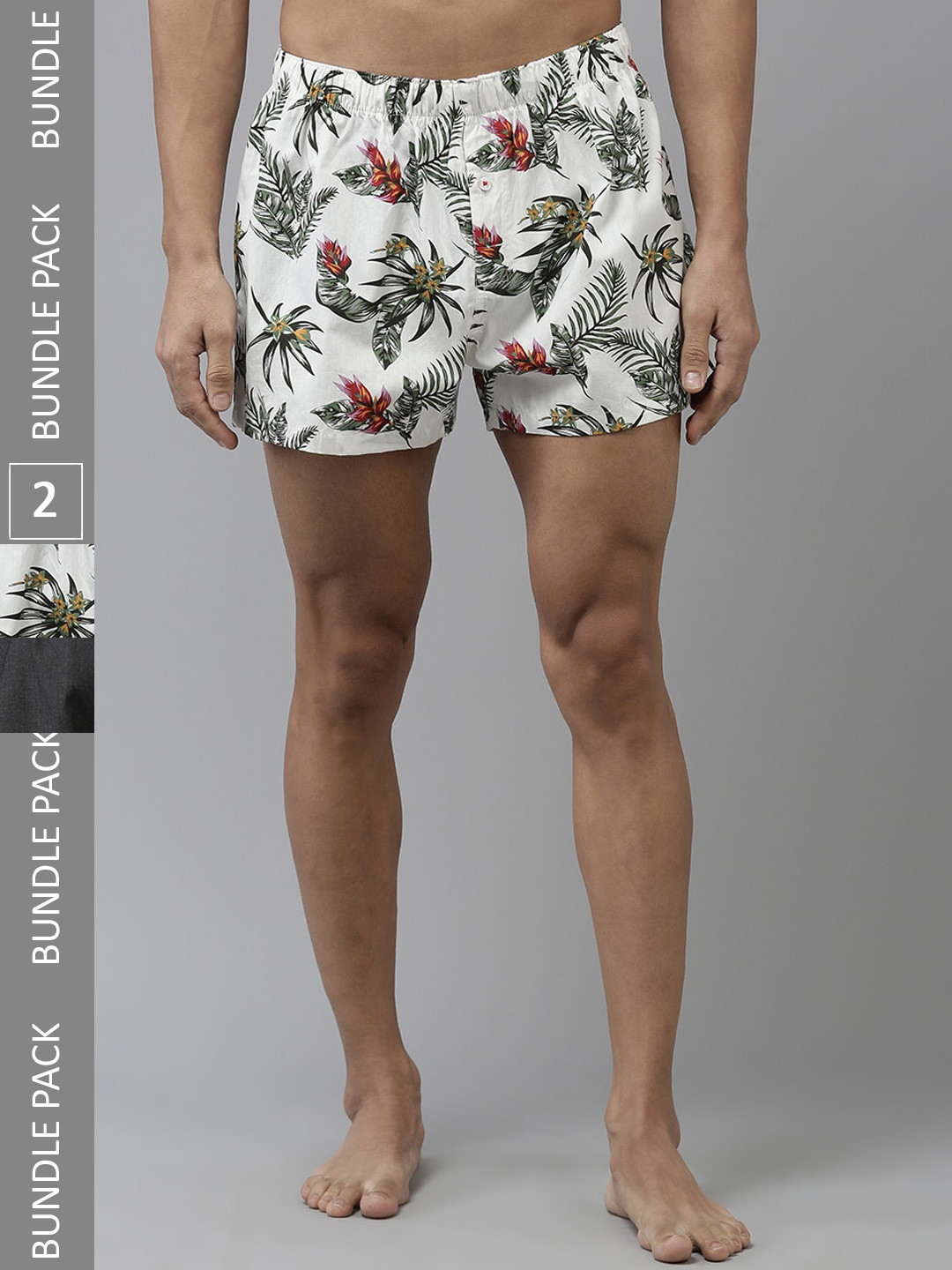 THE BEAR HOUSE Pack Of 2 Assorted Cotton Boxers TBH-LOWE-R