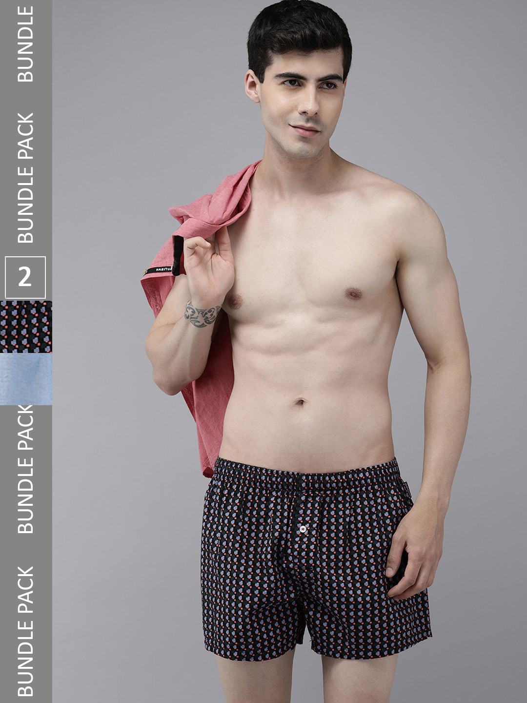 THE BEAR HOUSE Pack Of 2 Assorted Cotton Boxers TBH-KREF-R