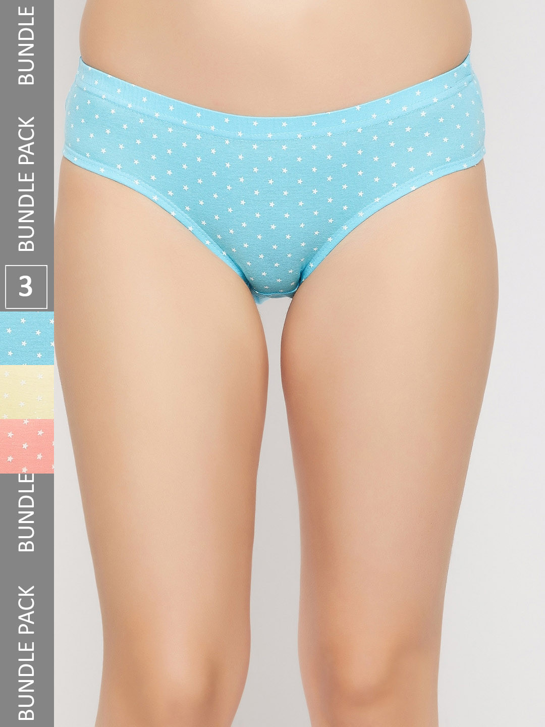 Curves By ZeroKaata Pack of 3 Plus Size Assorted Printed Cotton Briefs Panty For Women