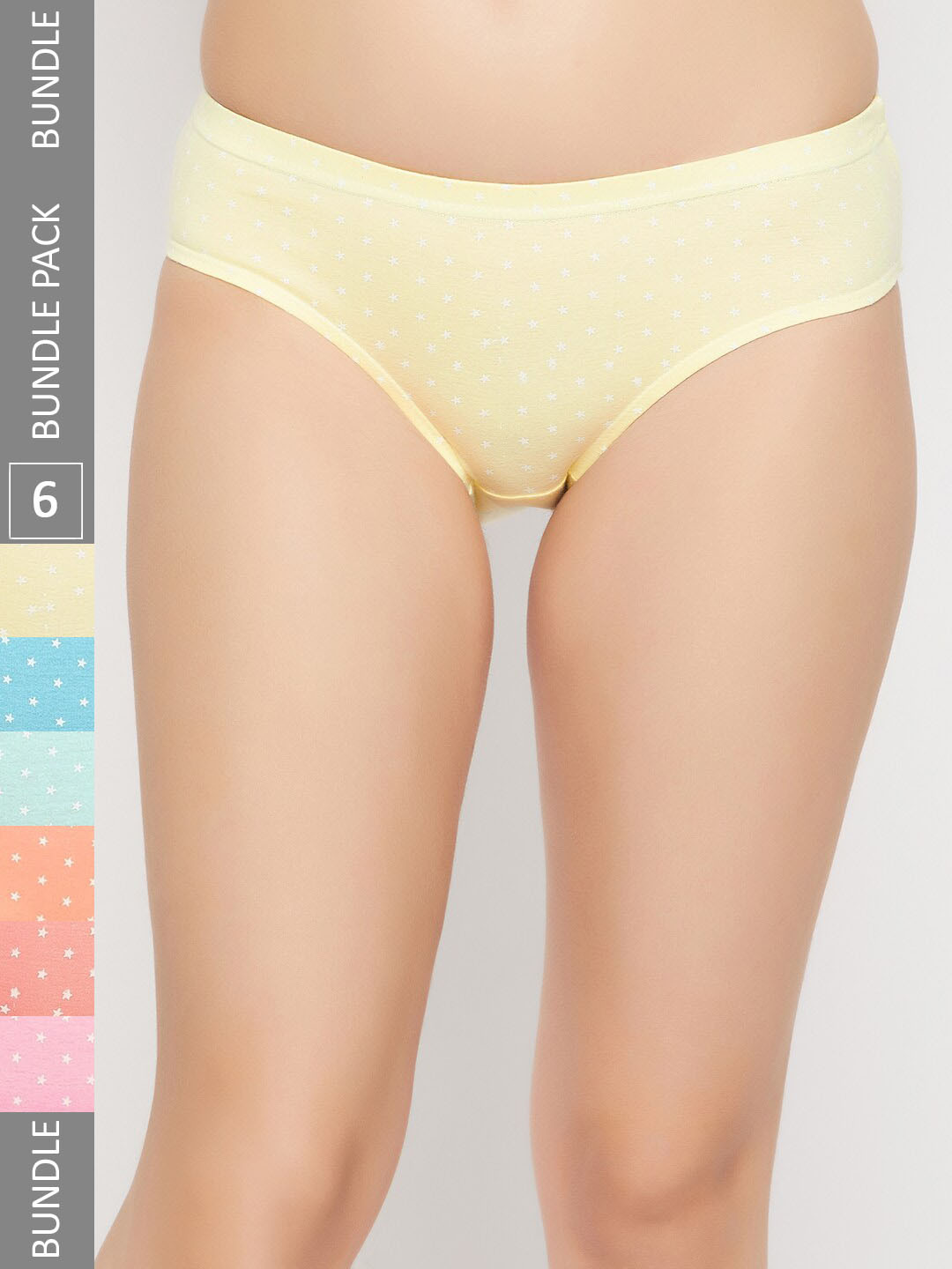 Curves By ZeroKaata Pack of 6 Plus Size Assorted Printed Cotton Briefs Panty For Women