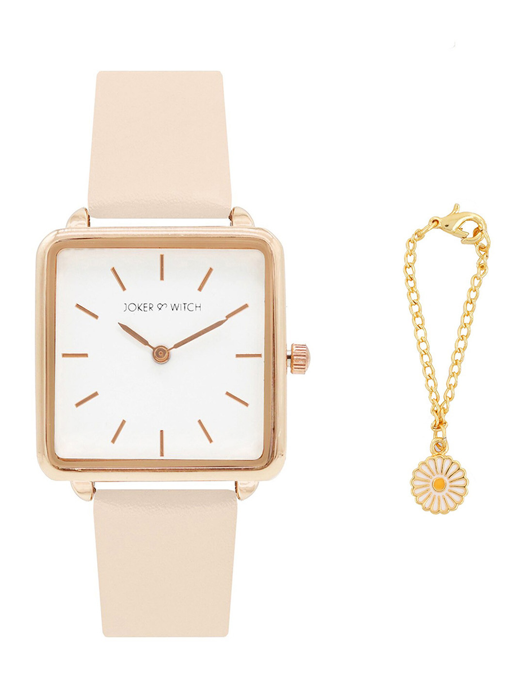 JOKER & WITCH Women Daisy Watch & Charm Gift Set JWWCSET12
