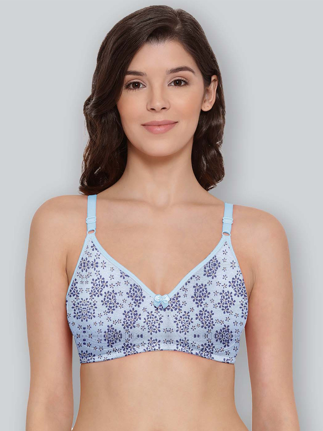 LYRA Printed Combed Cotton Seamless Moulded Encircled Bra