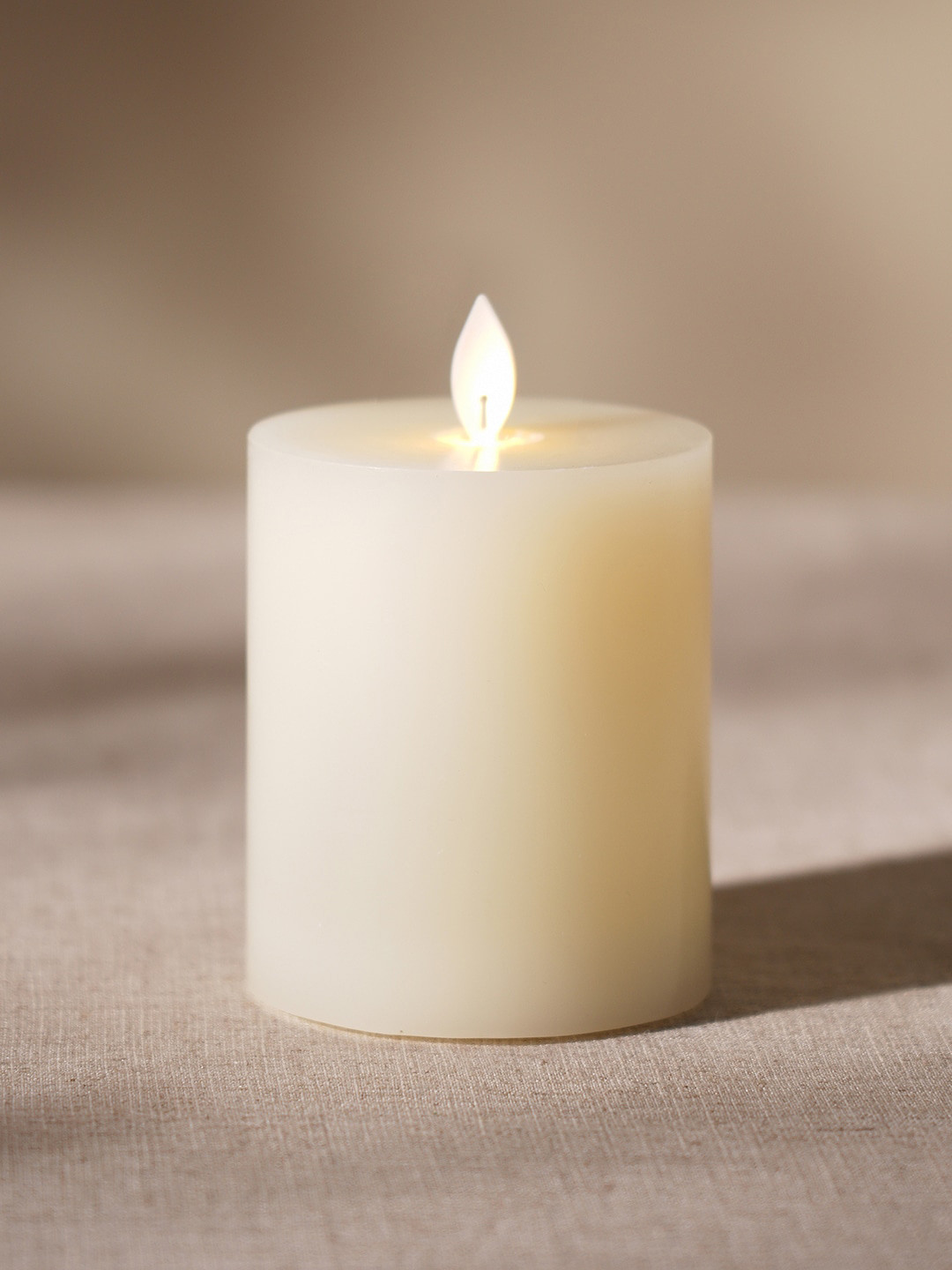 Pure Home and Living White LED Flickering Flame Candle