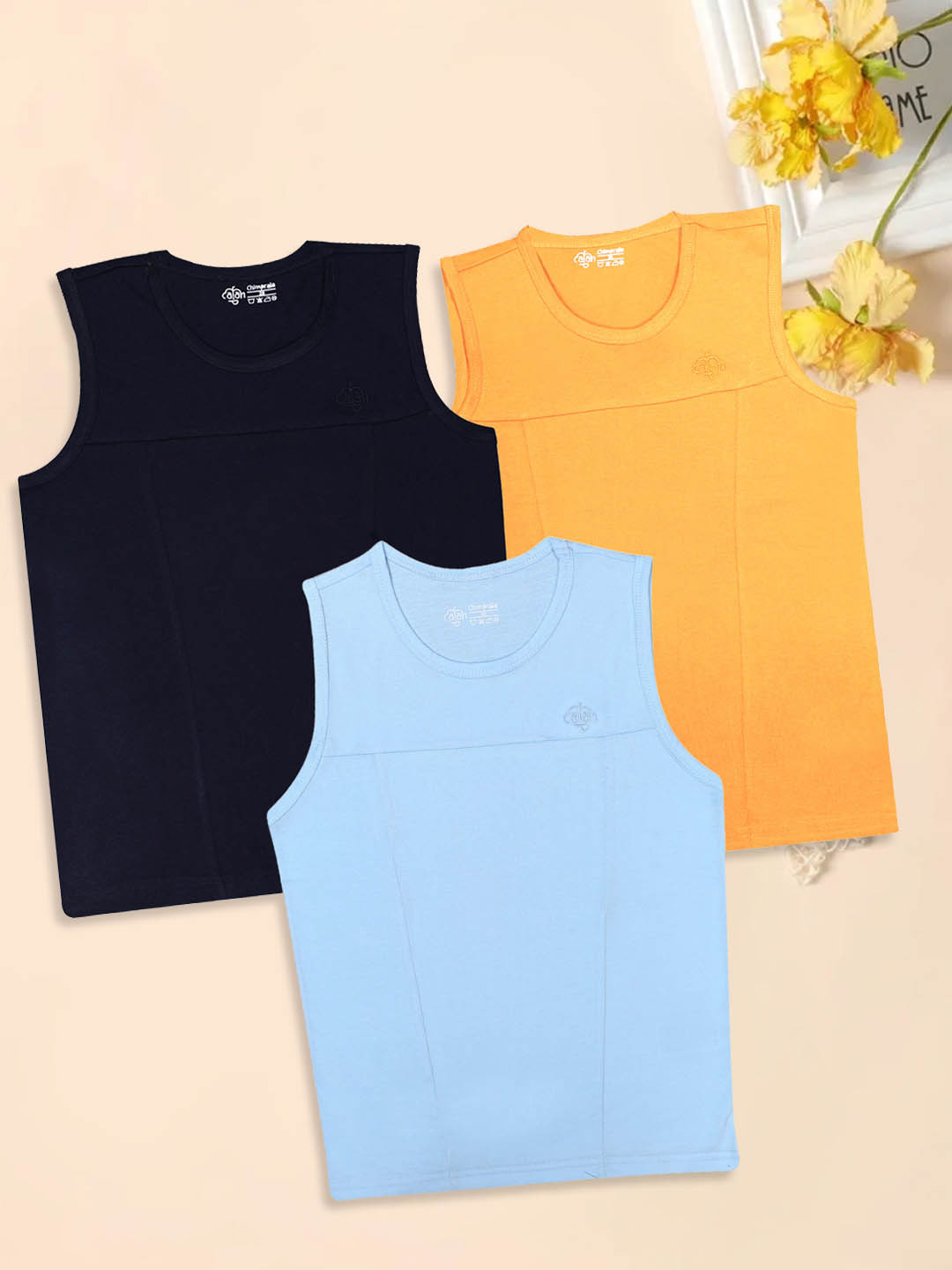 CHIMPRALA Boys Pack Of 3 Round Neck Regular T-shirt