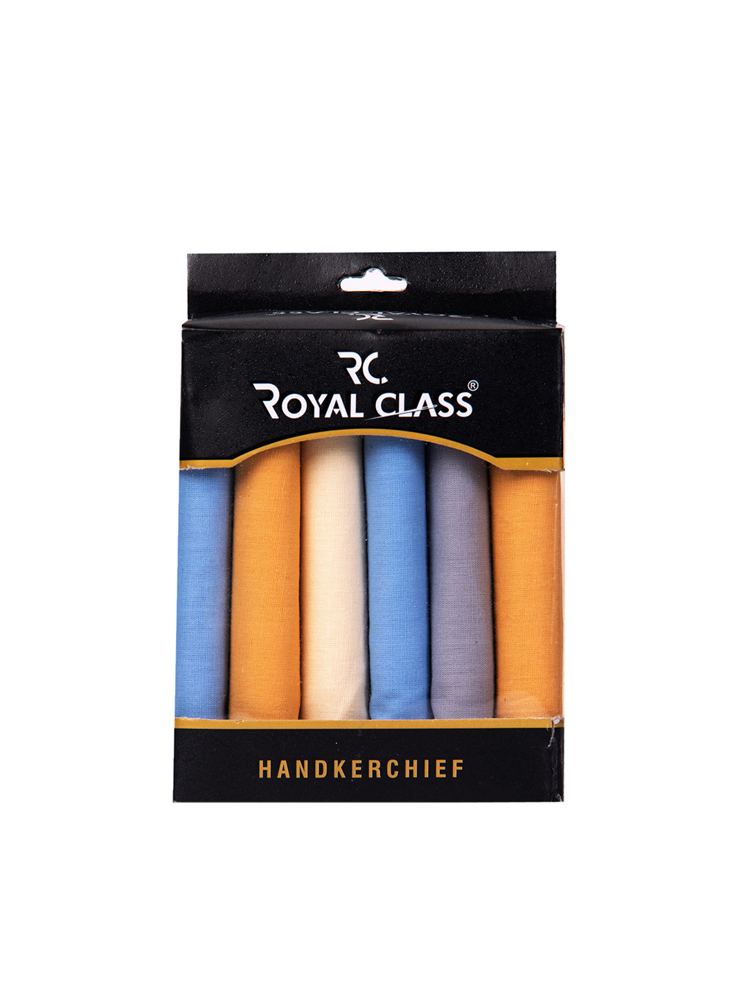 RC. ROYAL CLASS Men Pack Of 6 Self-Design Pure Cotton Handkerchief