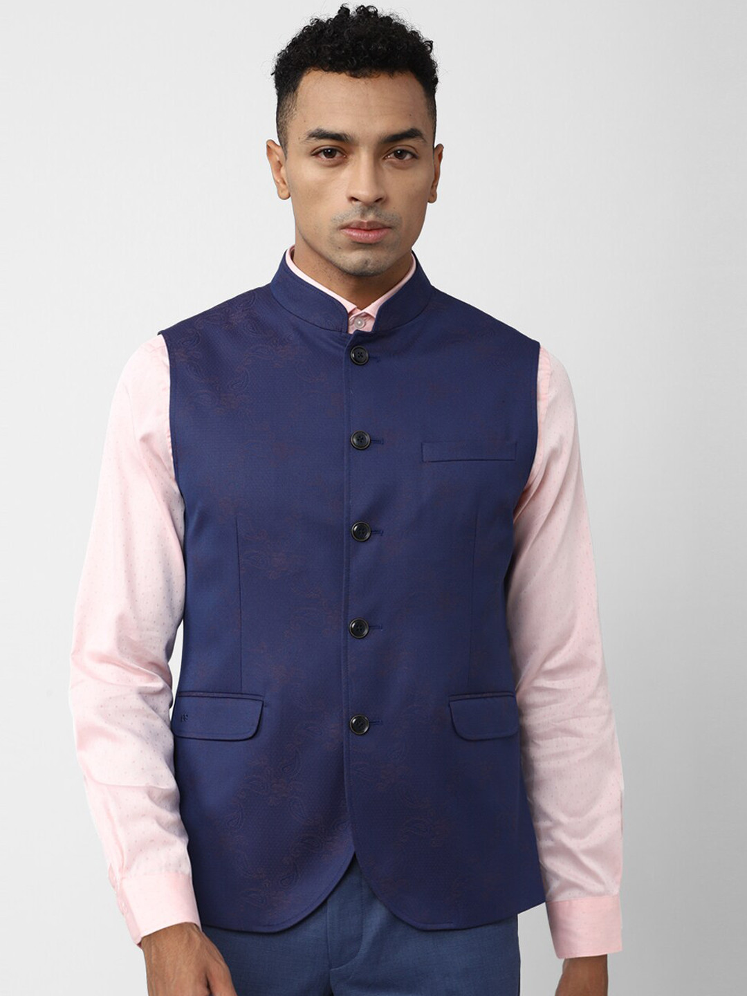 Peter England Elite Woven Formal Waistcoat