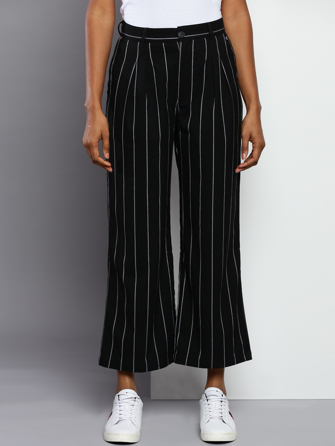 Tommy Hilfiger Women Striped Parallel Trousers