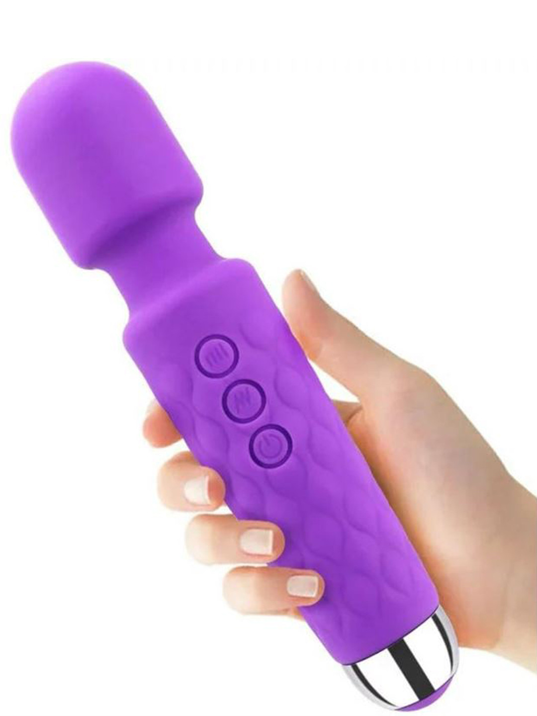 Hill Islands Soft Silicone Waterproof Wand Massager - Purple