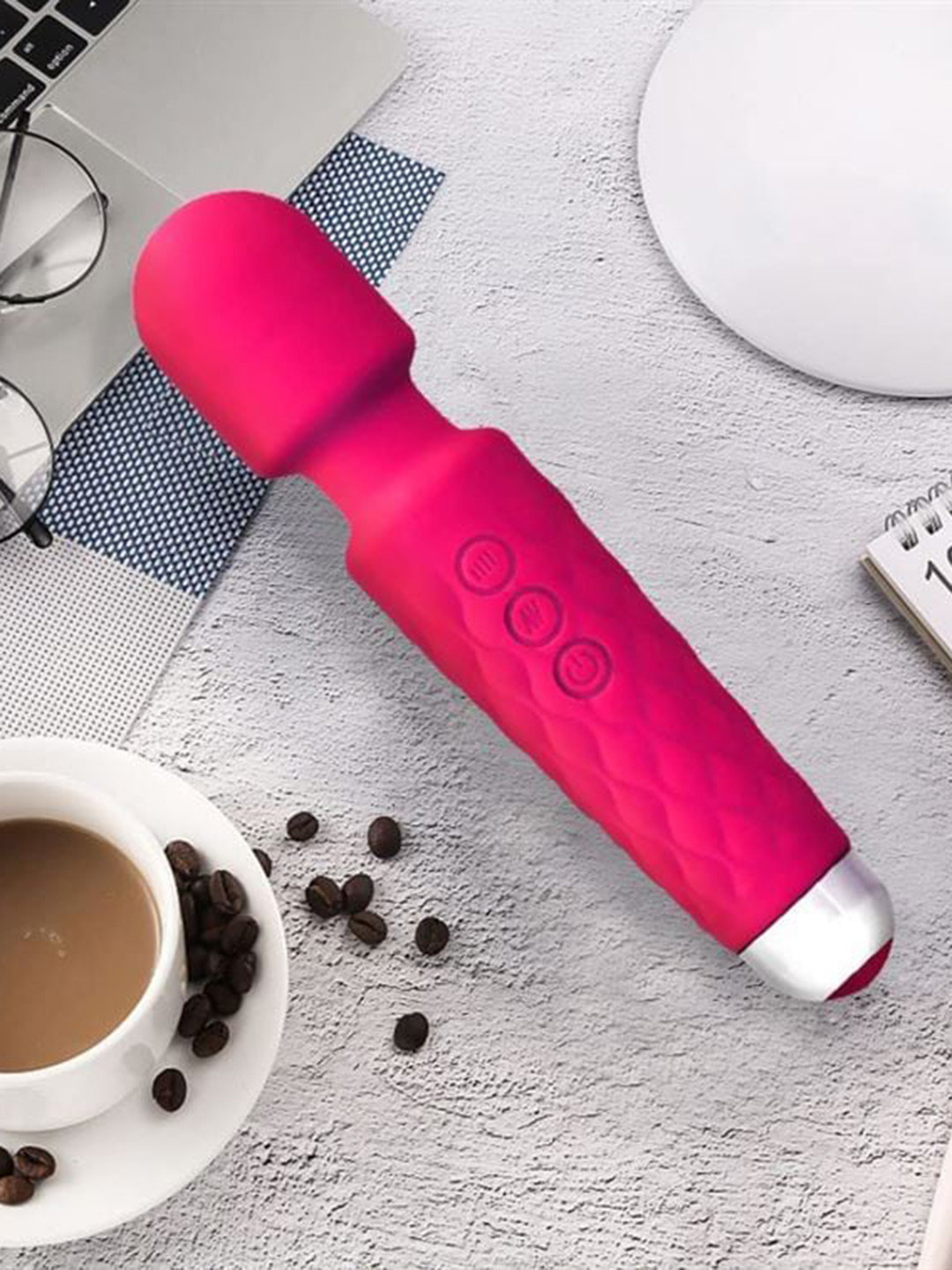 Hill Islands Soft Silicone Waterproof Wand Massager - Pink