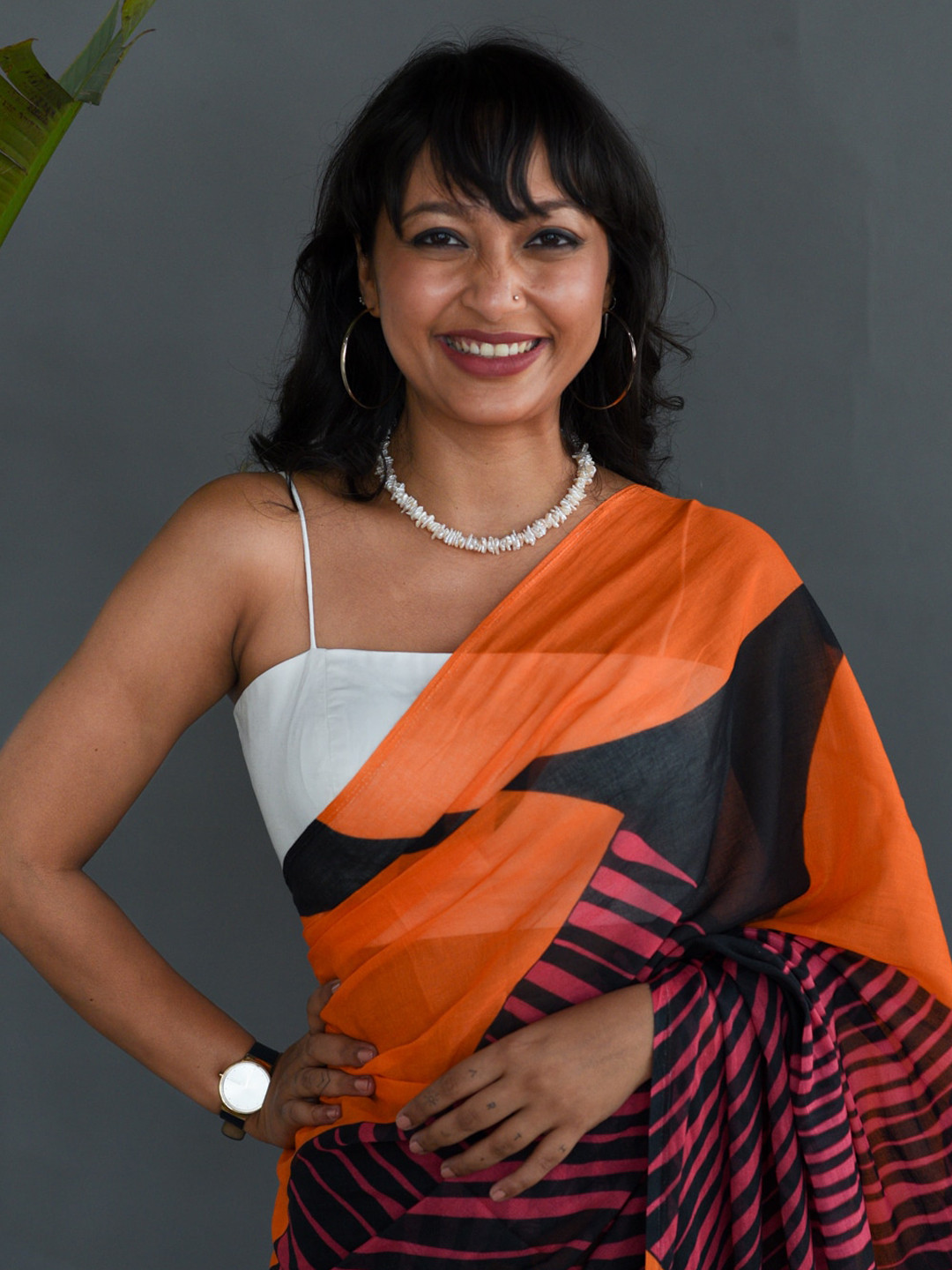 Suta Shoulder Straps Sleeveless Readymade Saree Blouse
