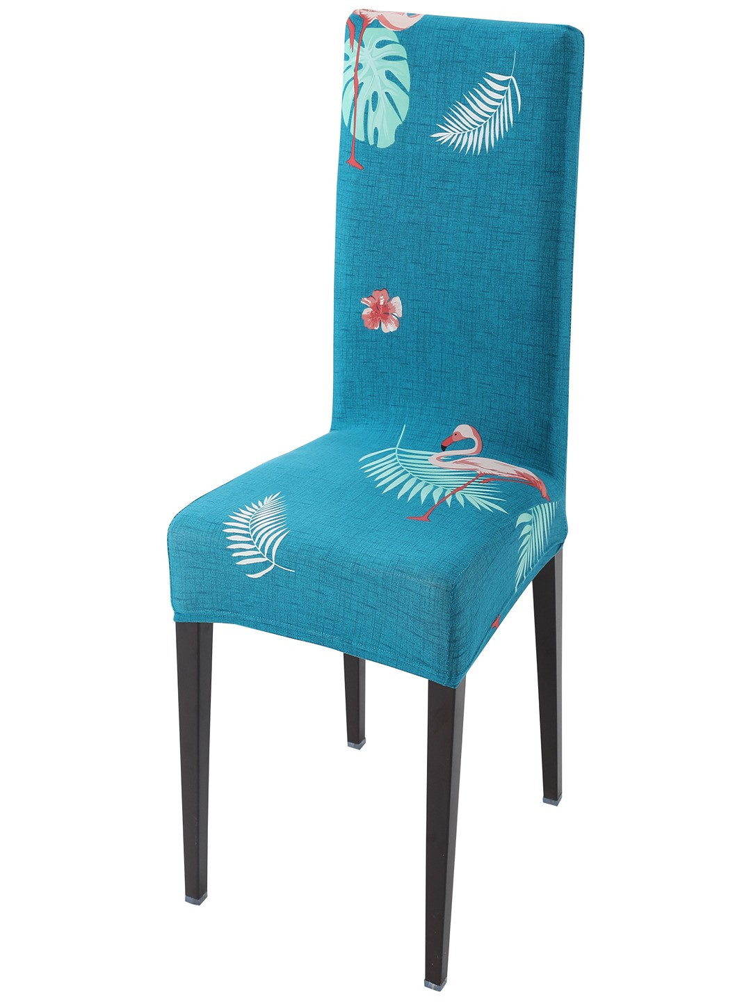 HOKIPO Blue Printed Stretchable Chair Cover