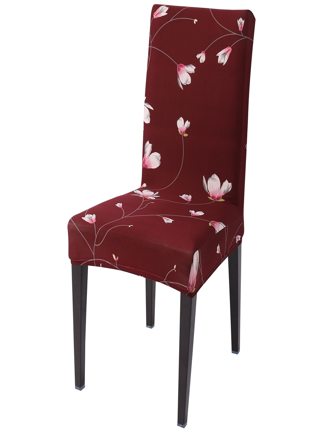 HOKIPO Red Printed Stretchable Chair Cover