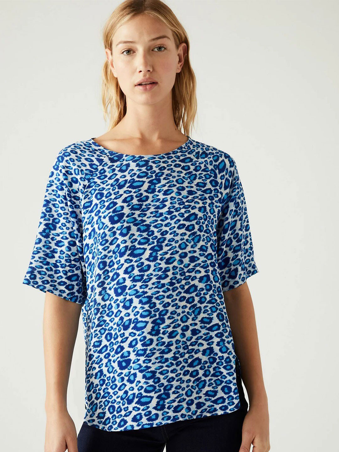 Marks & Spencer Printed Raglan Sleeve Top
