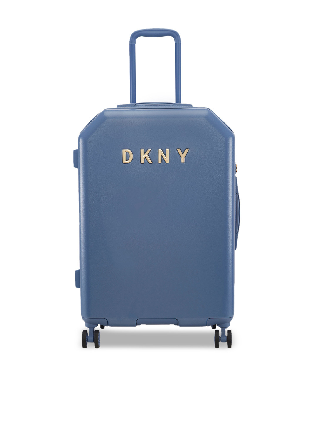 DKNY Allure Blue Suede Hard Case 24 inch Medium Trolley Bag