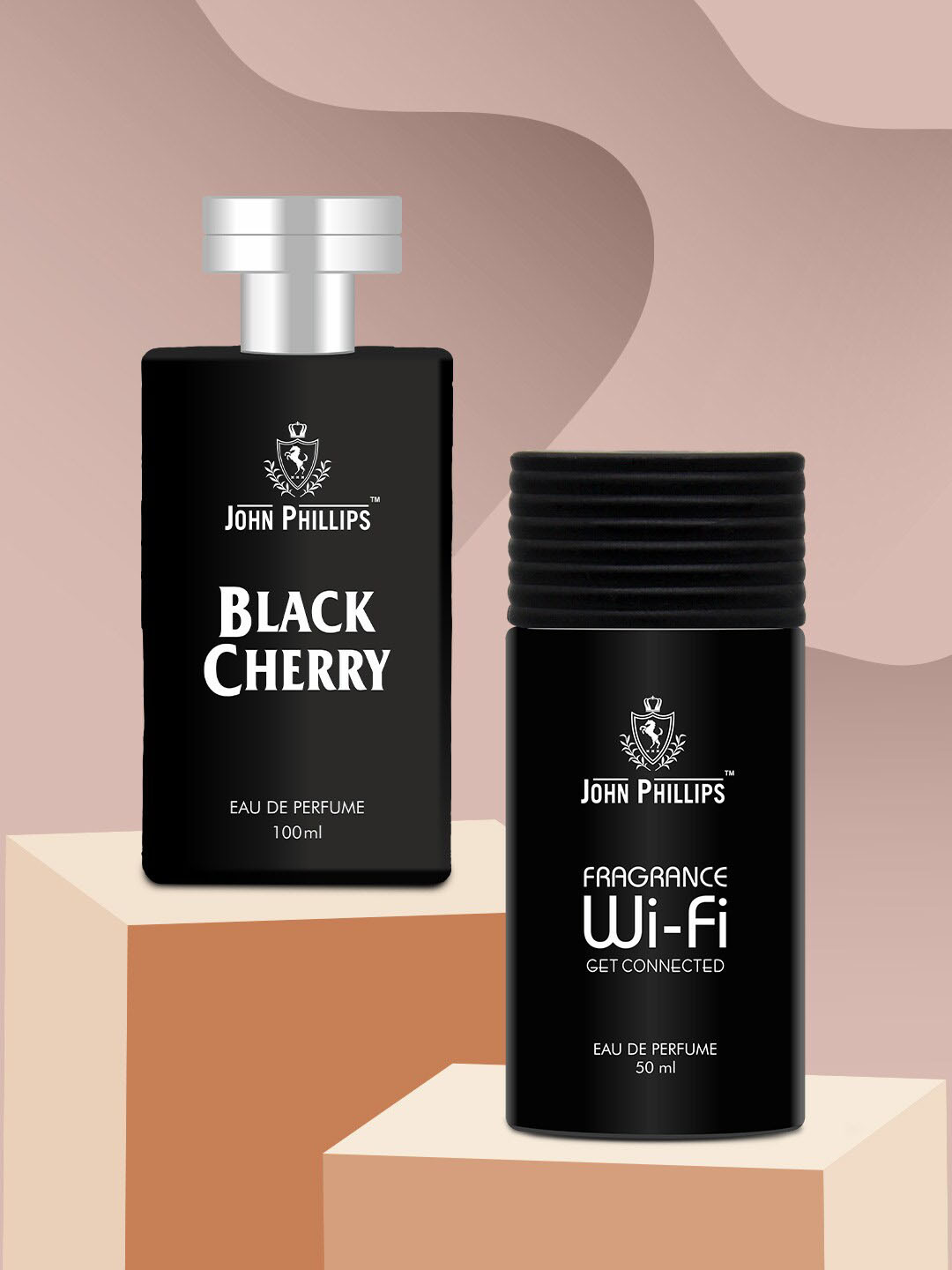 JOHN PHILLIPS Luxury Set Of Black Cherry Eau De Parfum 100ml & Wi-Fi Eau De Parfum 50ml