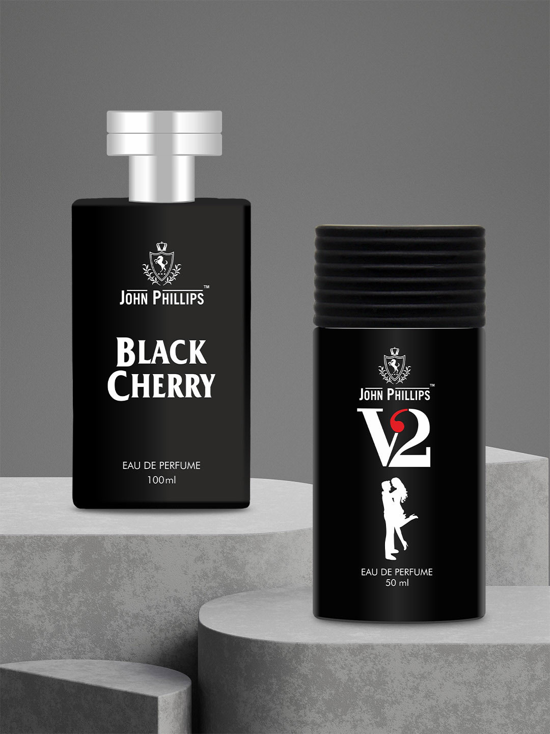 JOHN PHILLIPS  Set Of 2 Black Cherry 100ml & V2 Eau De Parfum 50ml