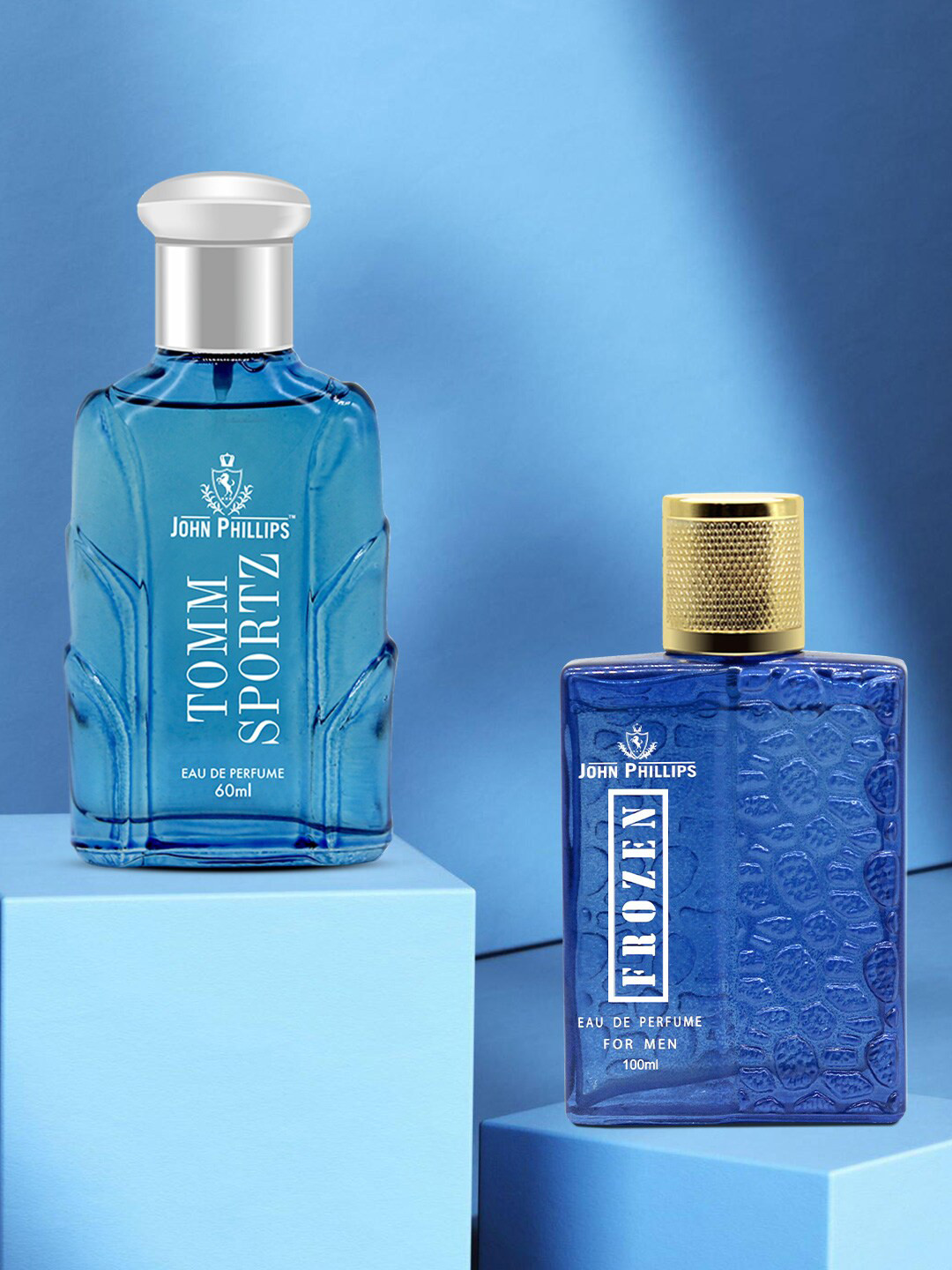 JOHN PHILLIPS Men Set Of 2 Luxury Tomm Sportz EDP 60ml & Frozen EDP 100ml