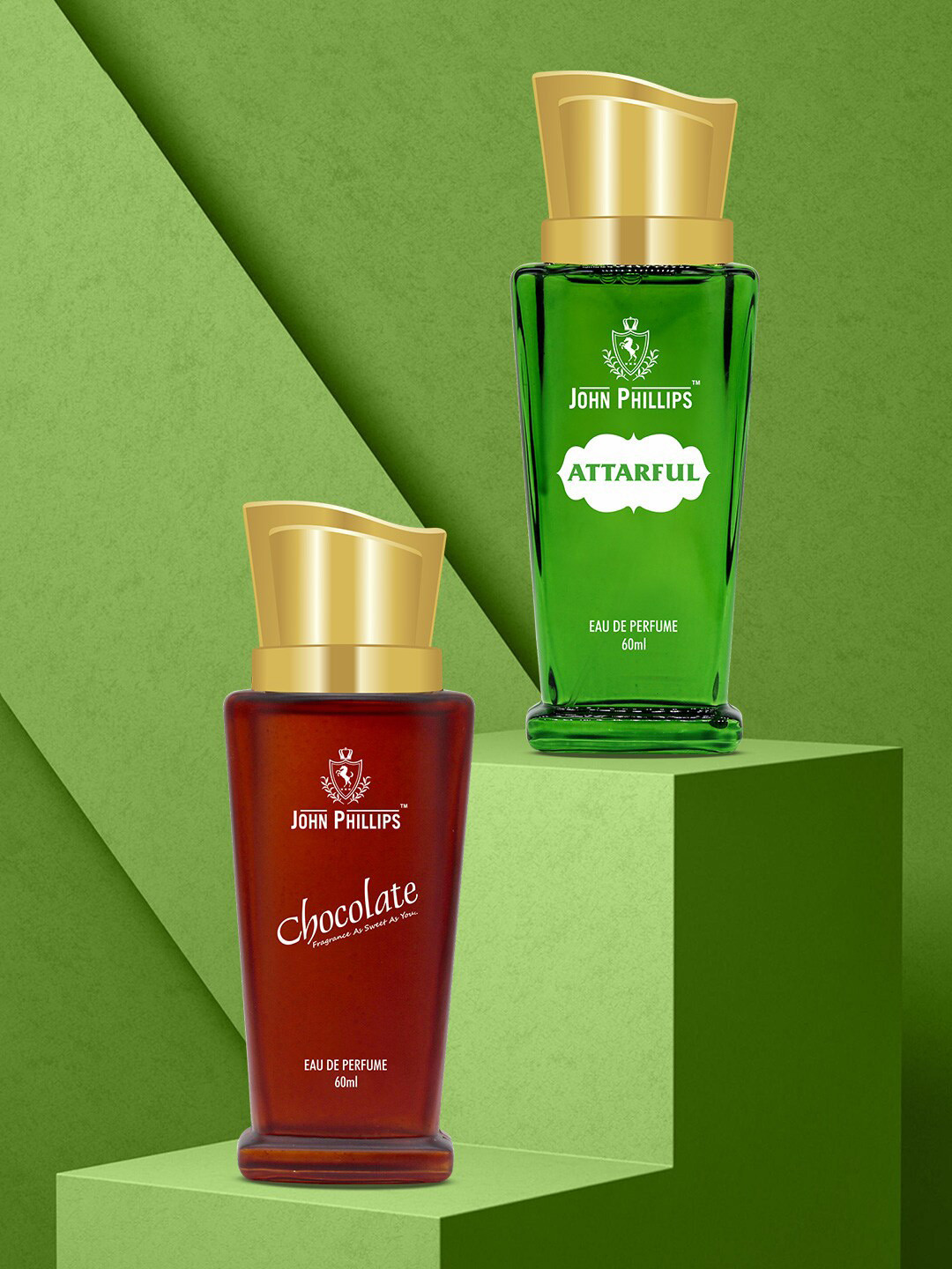 JOHN PHILLIPS Men Set Of 2 Luxury Chocolate & Attarful Eau De Parfum 60ml Each