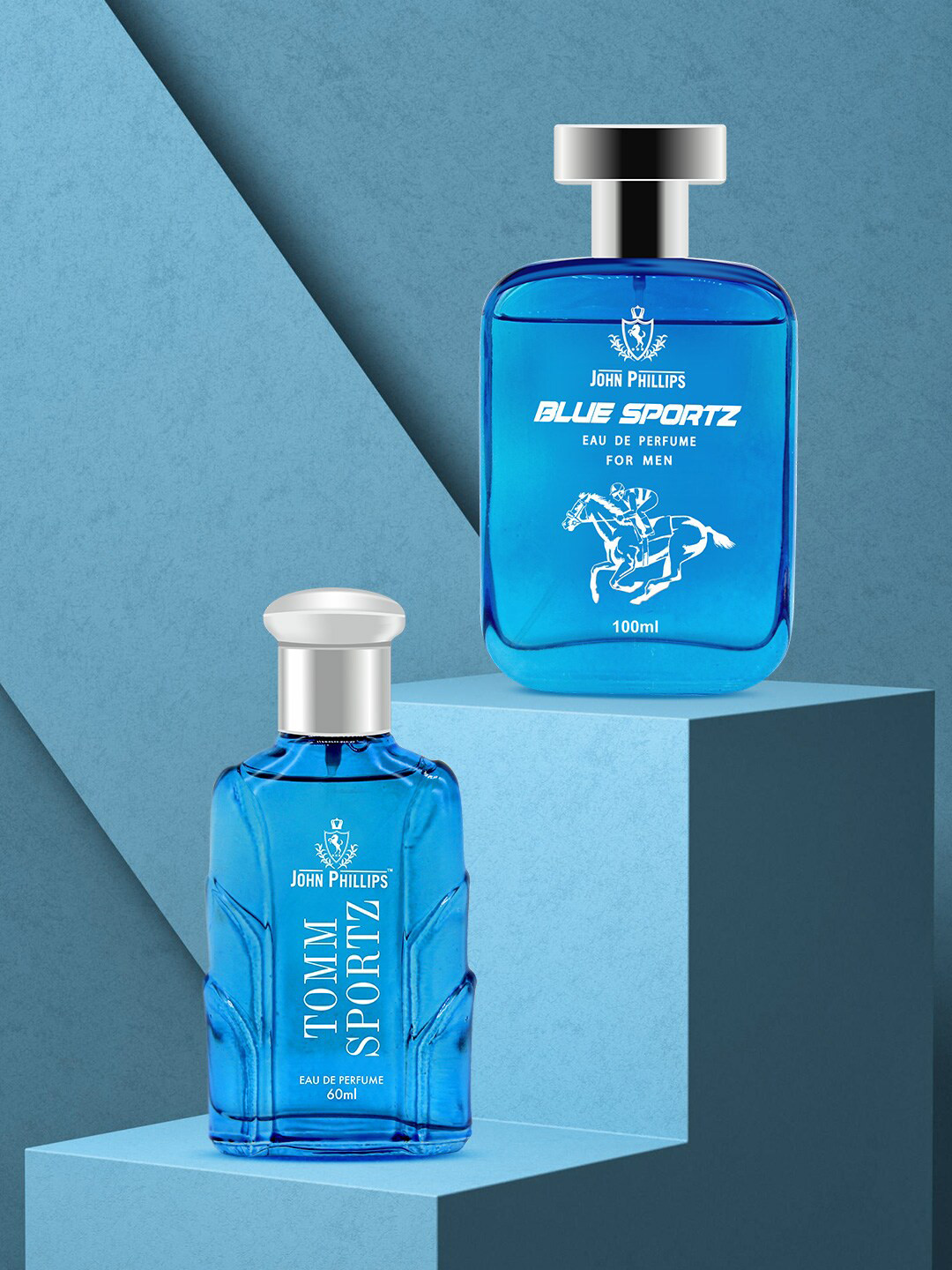JOHN PHILLIPS Men Set Of 2 Bluesportz & Tomm Sportz Eau De Perfumes 60ml Each