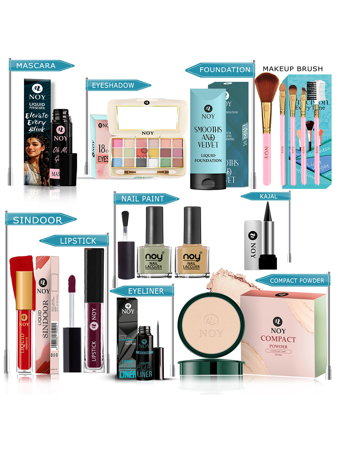 NOY Set Of 15 Prodigy Makeup Combo - No. YN141