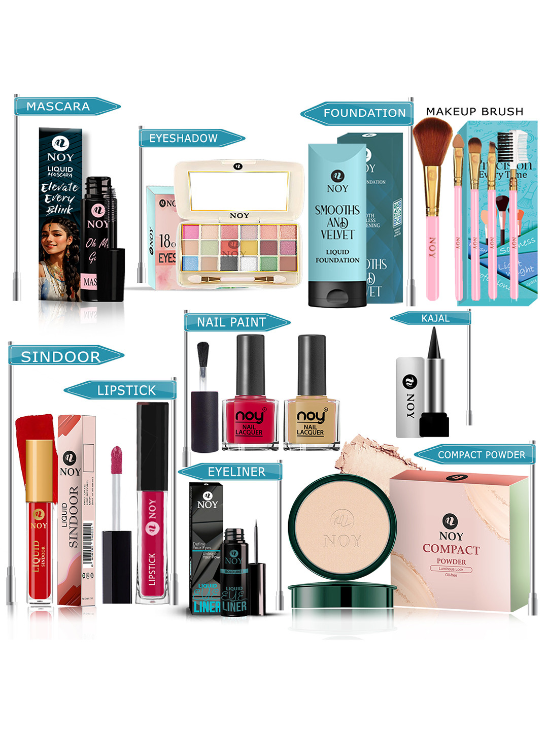 NOY 15Pcs Fusion Makeup Combo - No. YN180