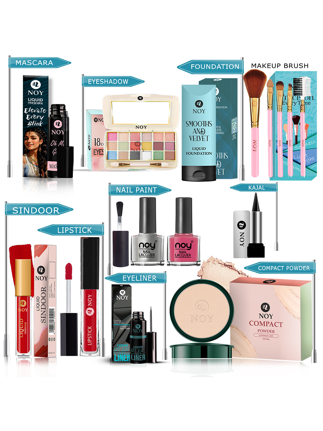 NOY 15 Pcs Iconic Makeup Gift Set - Combo No. YN248