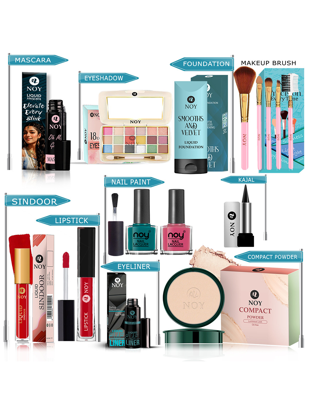 NOY Set of 15 Marvel Makeup Combo Gift Set - YN192