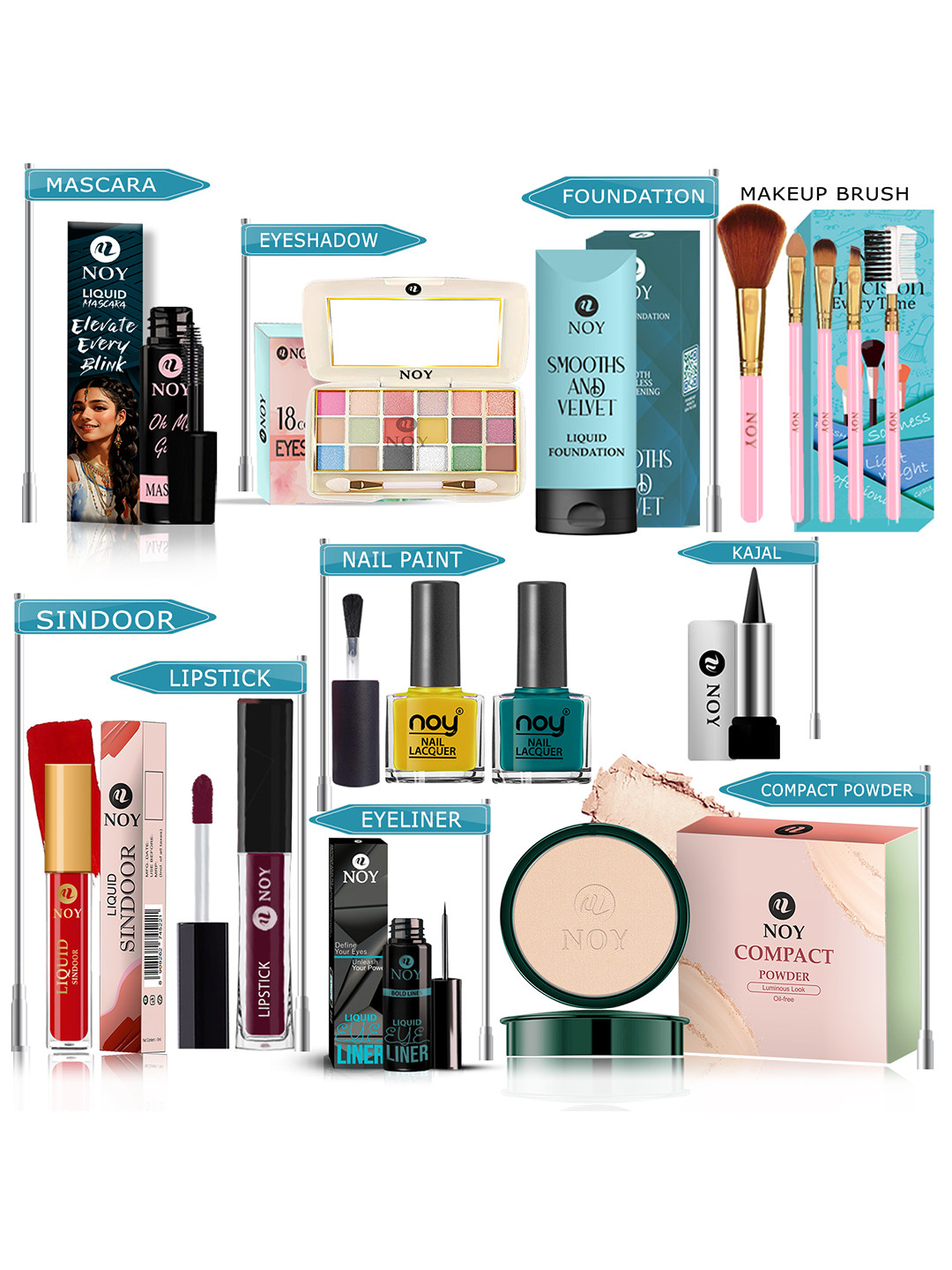 NOY Set of 15 Splendor Makeup Gift Set - YN269