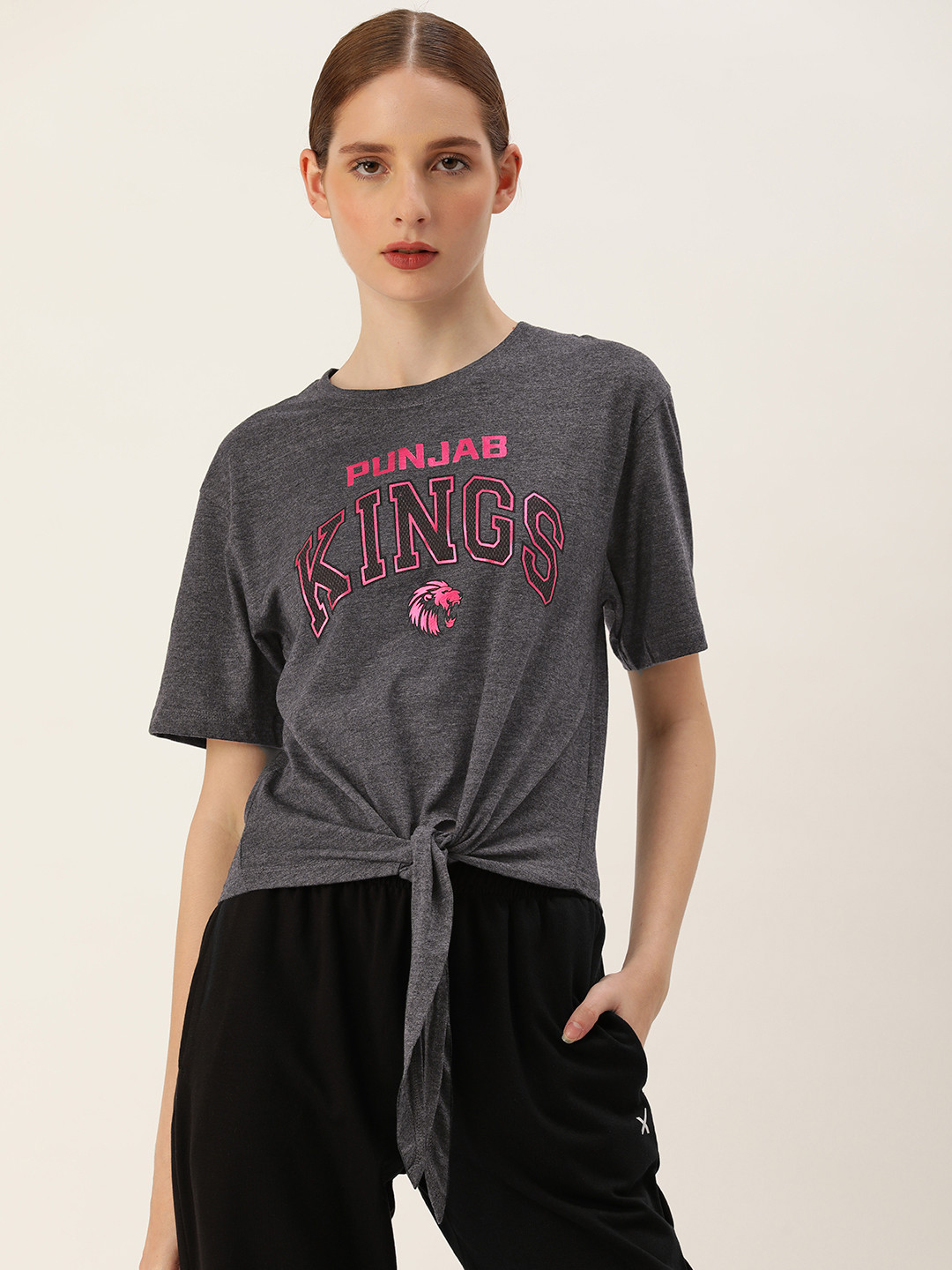 Punjab Kings Women Typography Printed T-shirt