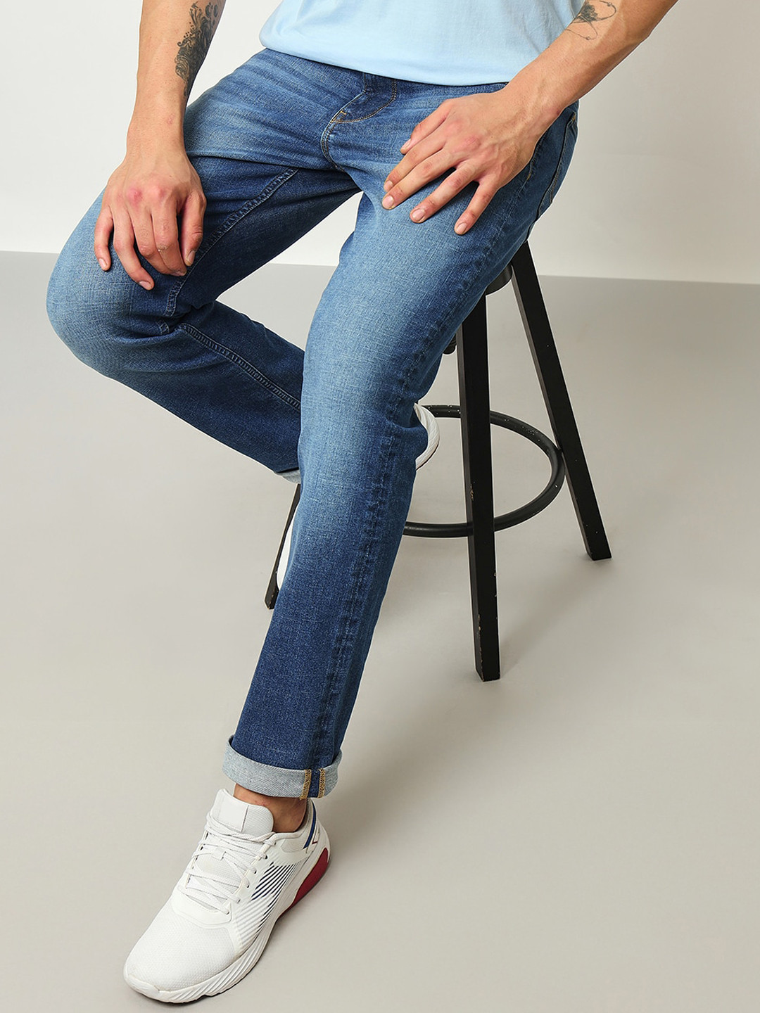 Lee Men Blue Rodeo Light Fade Stretchable Cotton Regular Jeans