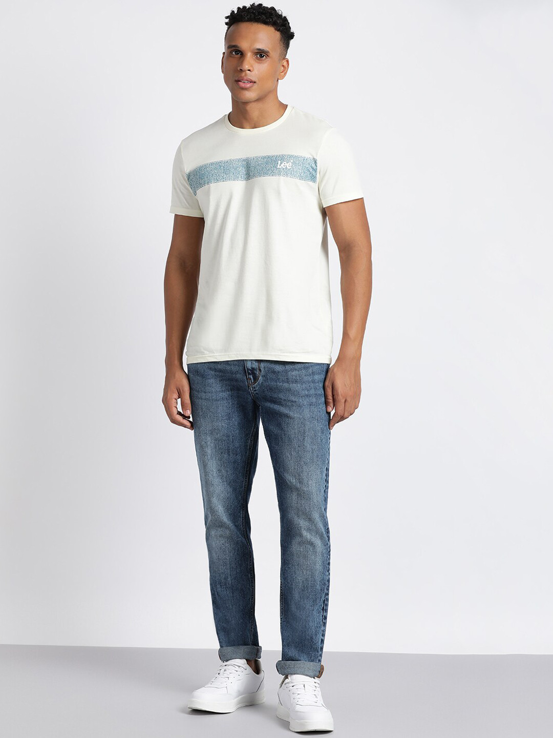 Lee Men Bruce Skinny Fit Light Fade Clean Look Stretchable Jeans