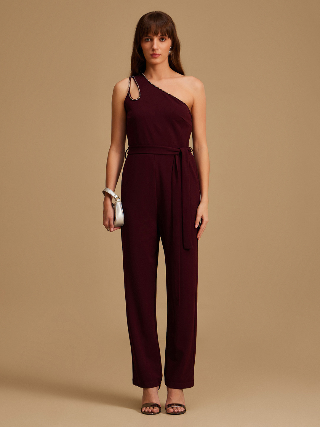 Kazo One Shoulder Basic Jumpsuit
