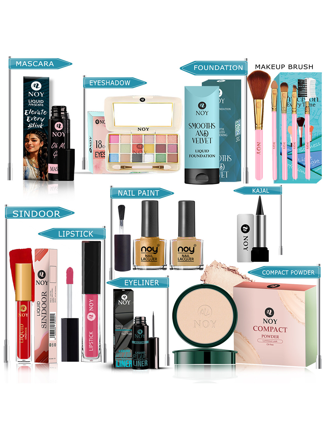NOY Set Of 15  Makeup Gift Set - #YN158