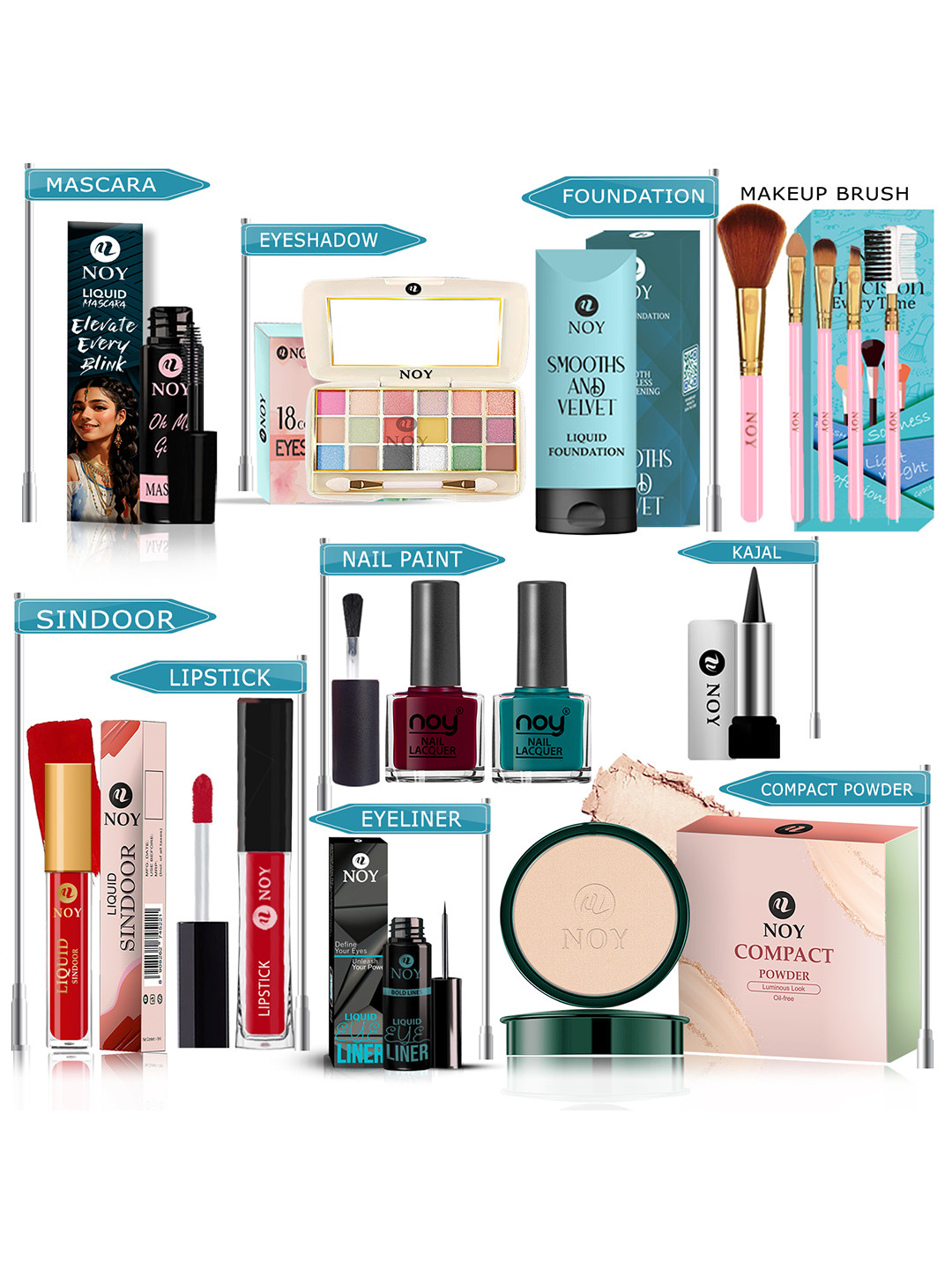 NOY Set Of 15 Makeup Combo Essence Gift Set-  #YN280