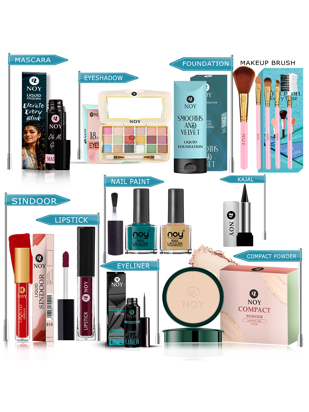 NOY Set Of 15  Makeup Gift Set - #YN115